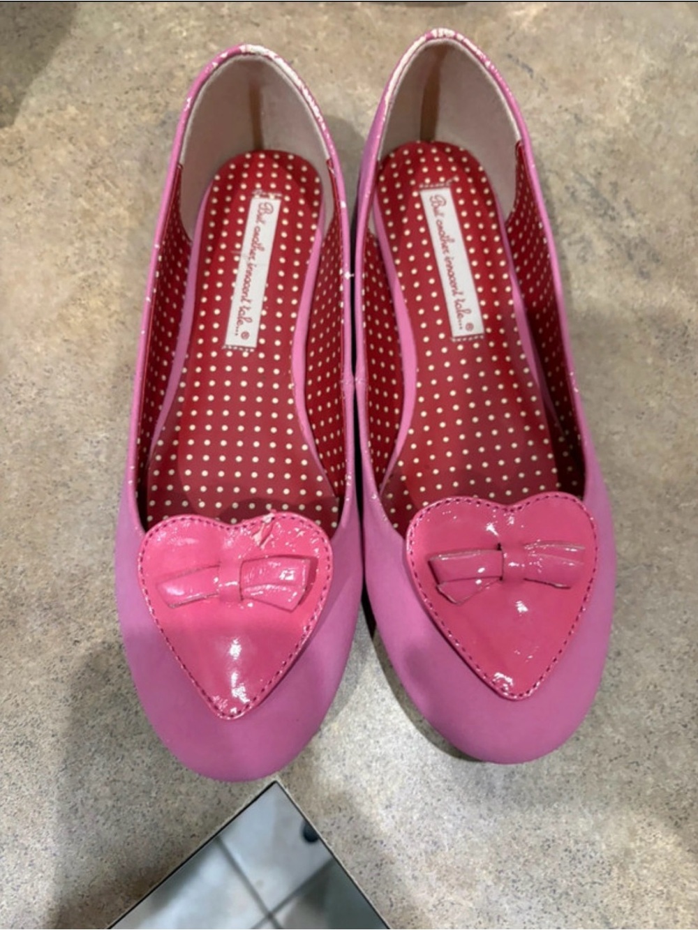 Pink Heart-Toe Women's Ballet Flats - but another innocent tale